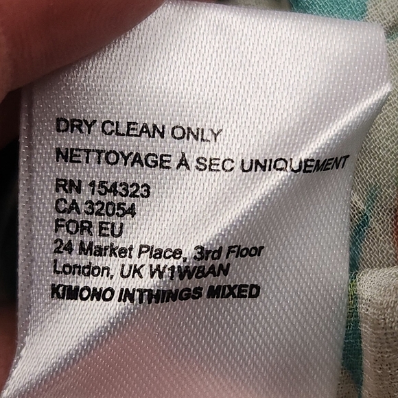 ANTHROPOLOGIE AKEMI & KIN Floral Cocoon Kimono, Cover up Size O/S - Picture 7 of 10